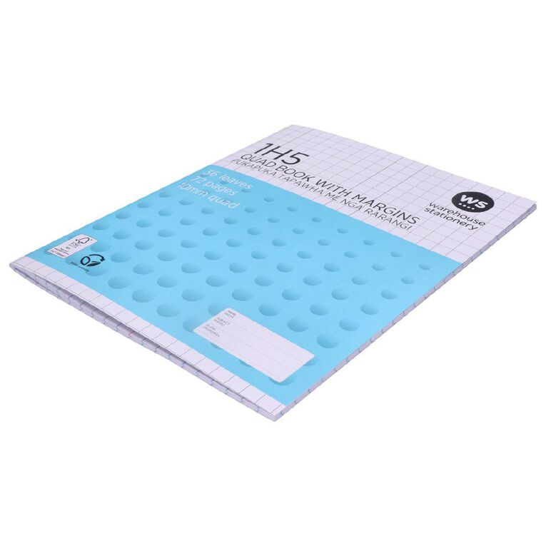 WS Exercise Book 1H5 with Margins 36 Leaf White