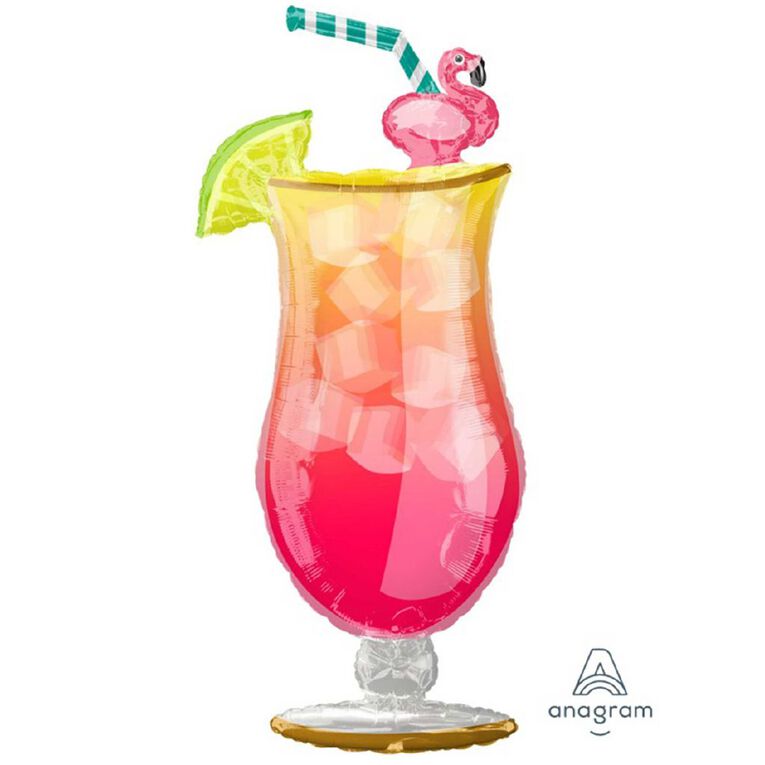 Anagram Supershape Let's Flamingle Tropical Drink Balloon