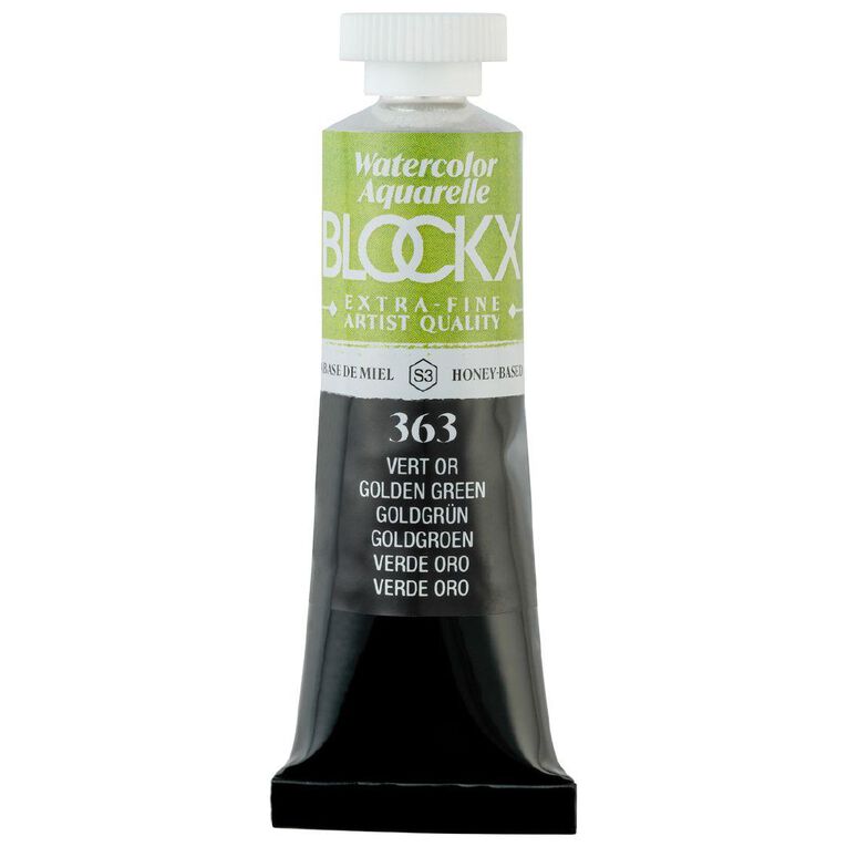 BLOCKX Watercolour Tube 15ml S3 363 Golden Green Green