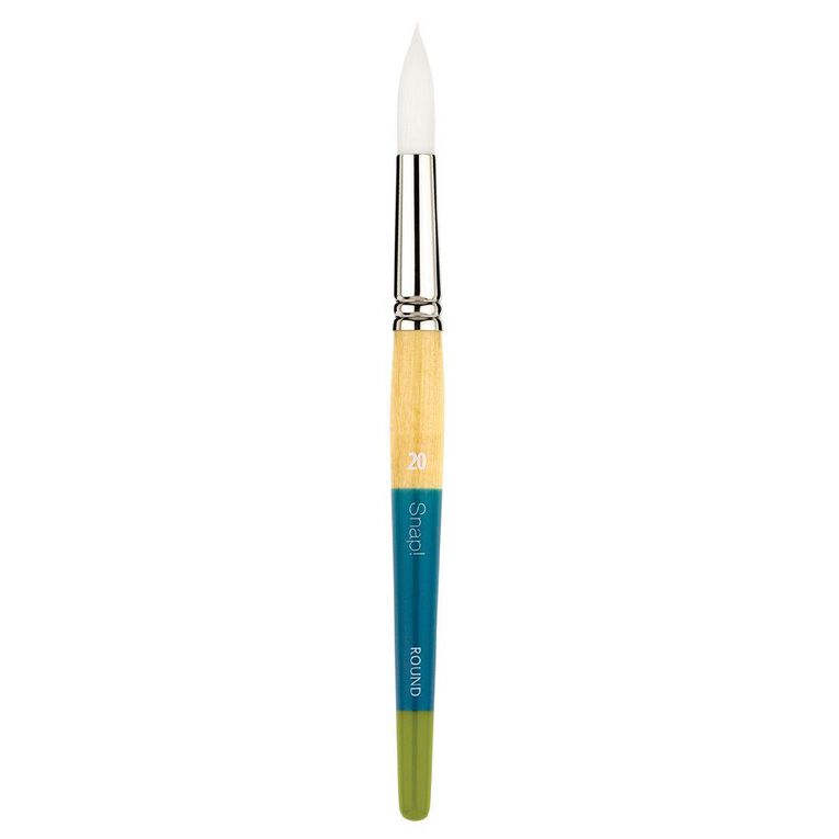 Princeton Snap Brush Short Handle Taklon Round 20 White