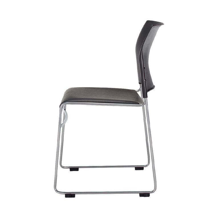 Buro Seating Maxim Black Silver Powder Coat Frame