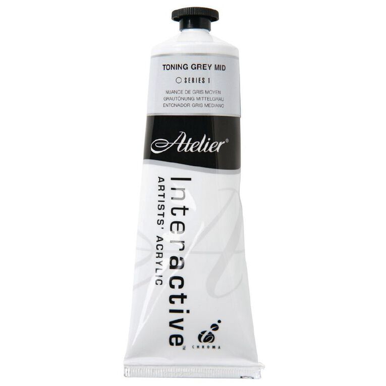 Atelier S1 Acrylic Paint Toning Grey Mid 80ml