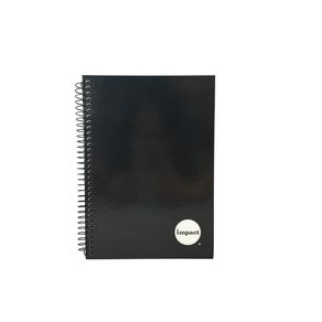 WS Notebook Wiro 200 Pages Hard Back Black A5