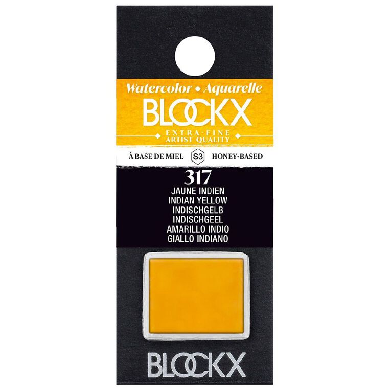 BLOCKX Watercolour Half Pan S3 317 Indian Yellow