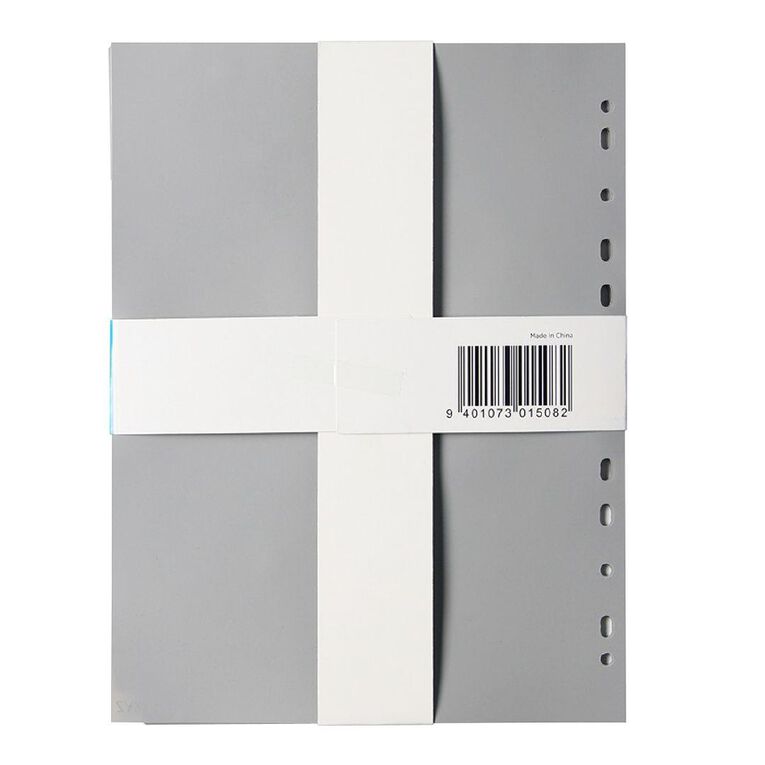 WS A-Z Polypropylene Dividers Grey Mid