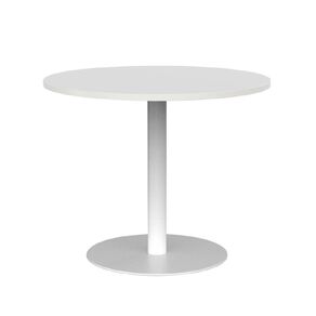 Knights Polo Meeting Table 900 Round White Top