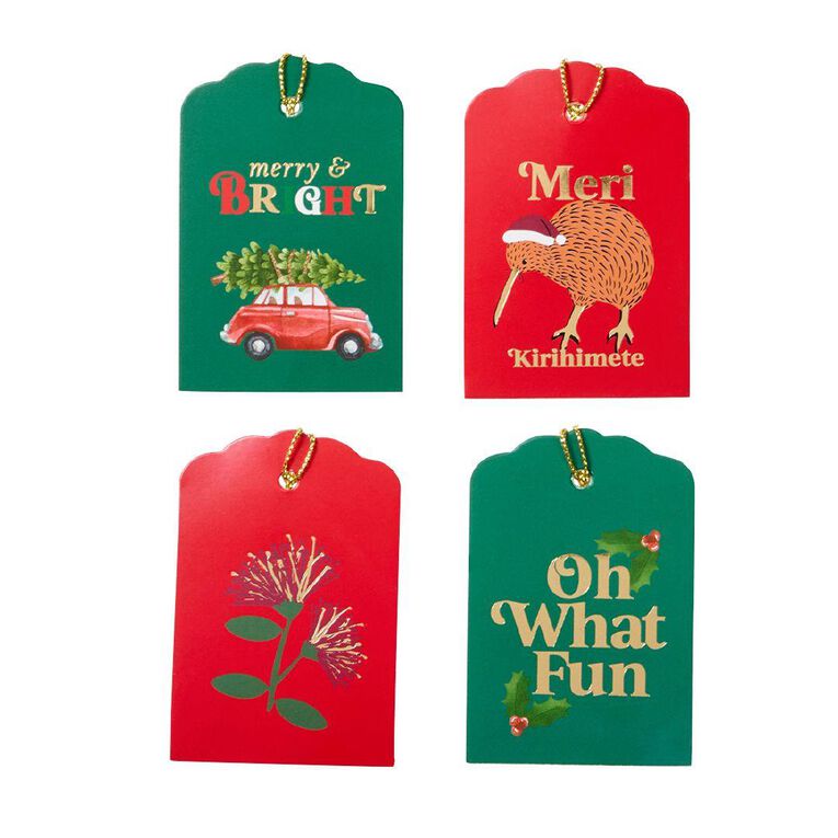 Wonderland Foil Christmas Gift Tags Assorted 24 Pack