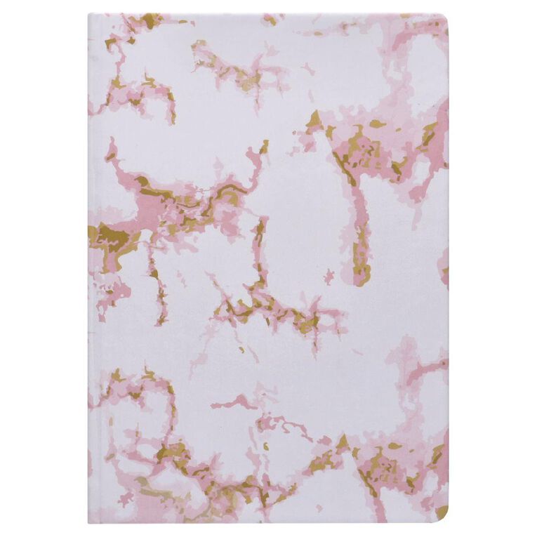 Uniti Stationery Marble Pink Notebook A5