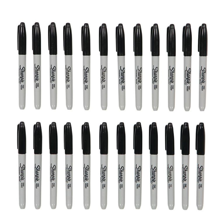 Sharpie Fine Point Permanent Marker Black 24 Pack