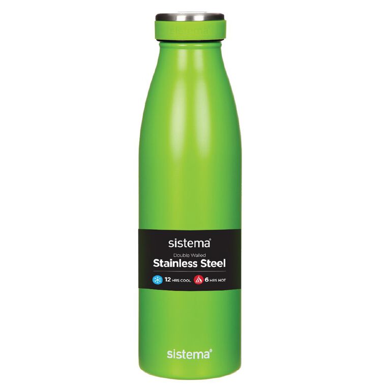 Sistema Stainless Steel Drink Bottle Assorted 500ml