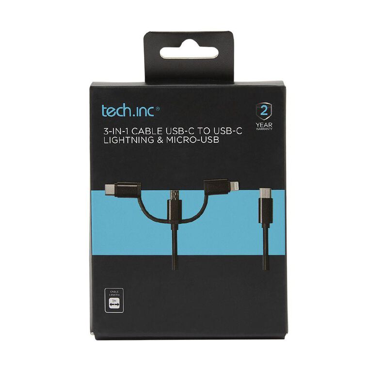 Tech.Inc 3 In 1 Micro Lightning and USB C Cable
