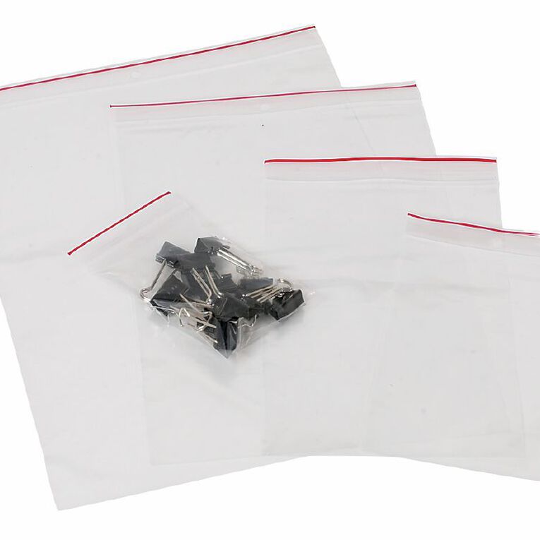 Marbig Zip Lock Bags 65mm x 75mm 50 Pack Clear
