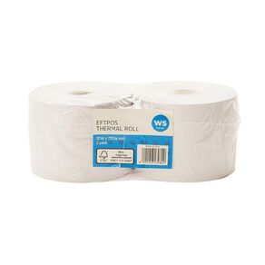 WS Eftpos Roll Thermal 57mm x 75mm 65gsm 2 Pack