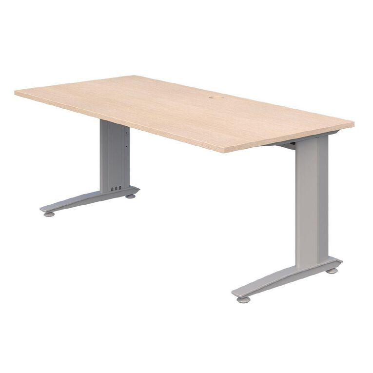 Accent Accent Quick Ship Fixed Height Desk Silver/Classic Oak 1500 x 800