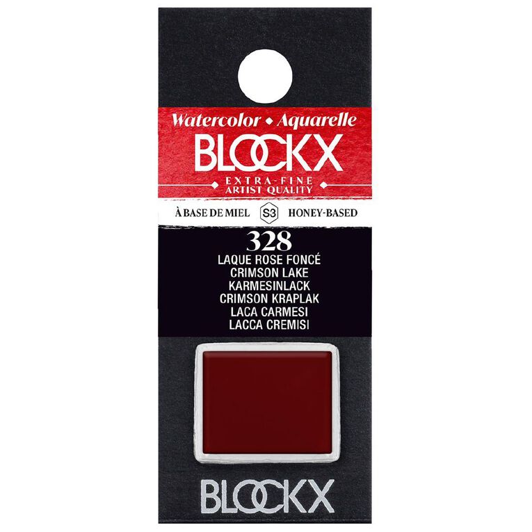 BLOCKX Watercolour Half Pan S3 328 Crimson Lake