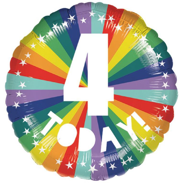Anagram 45cm Standard Candy Rainbow 4 Today Balloon