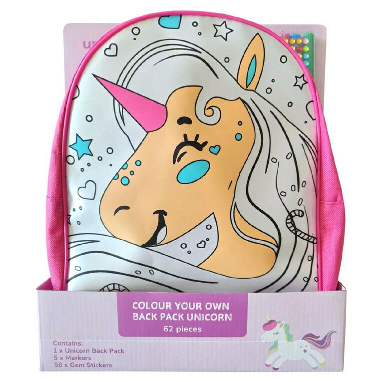 Uniti Craft Kids Color Your Own Backpack Unicorn
