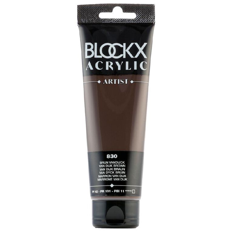 BLOCKX Acrylic Tube 120ml Vandijck Brown Brown