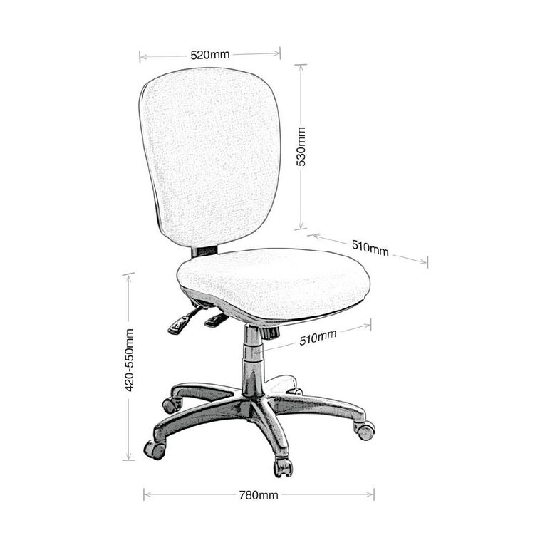 Eden Arena 3 Lever Highback Ergonomic Chair Ebony