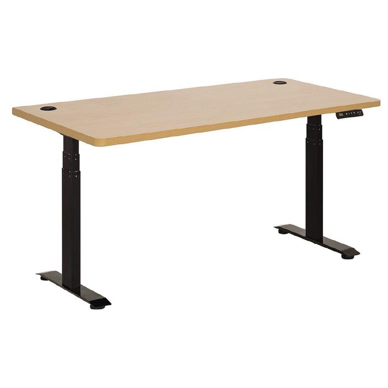 Jasper J Emerge Electric H-ADJ Desk Dual Motor 3 Stage 1800 Black/Beech