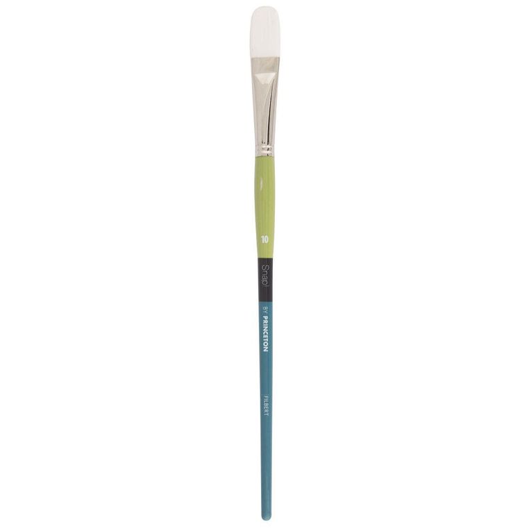 Princeton Snap Brush Long Handle Taklon Filbert 10 White