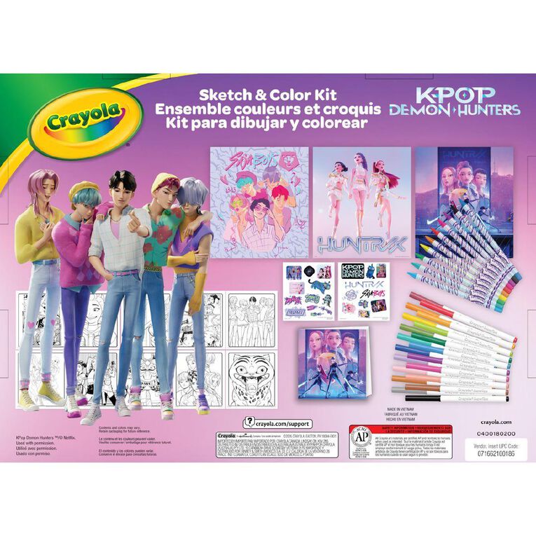 Crayola K-Pop Demon Hunters Sketch and Colour Kit