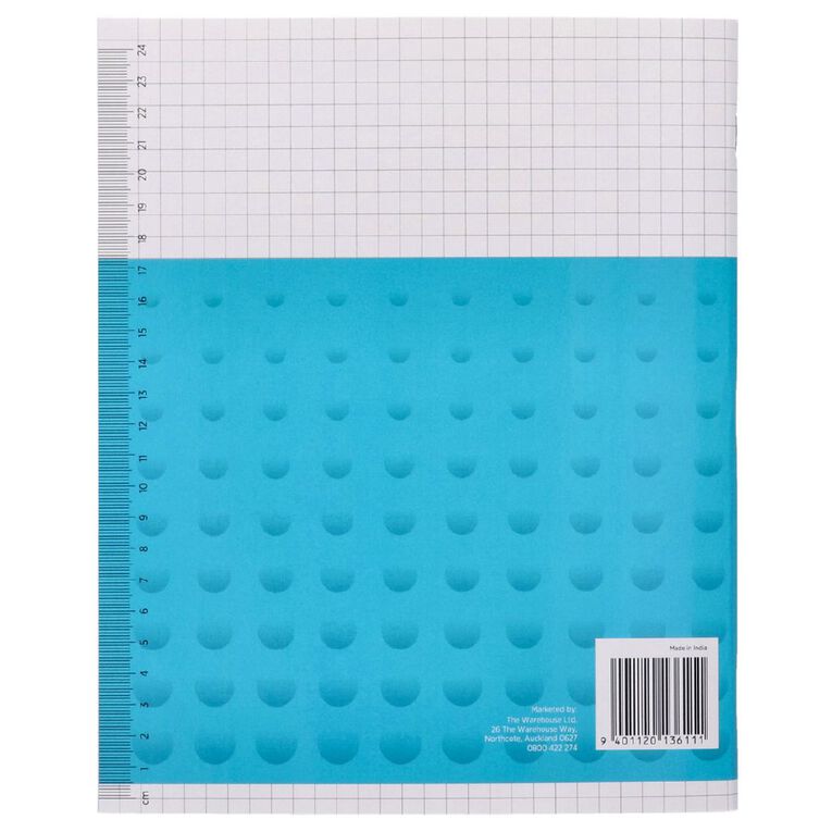 WS Exercise Book 1E5 Plus 7mm Quad 36 Leaf with Margins Blue