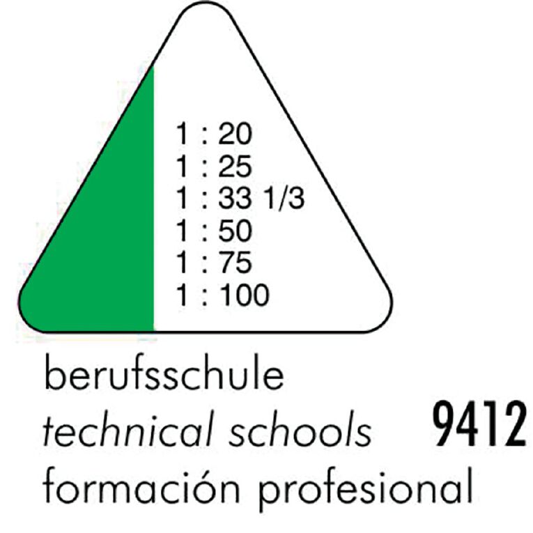Standardgraph 9412 Tri Scale Ruler Tech School Clear