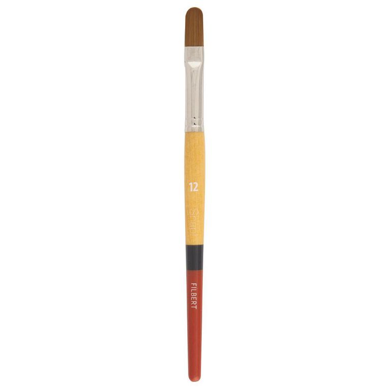 Princeton Snap Brush Short Handle Taklon Filbert 12 Gold