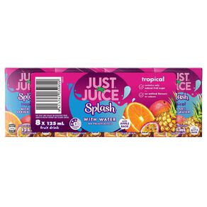 Just Juice Splash Tropical 8 Pack 125ml
