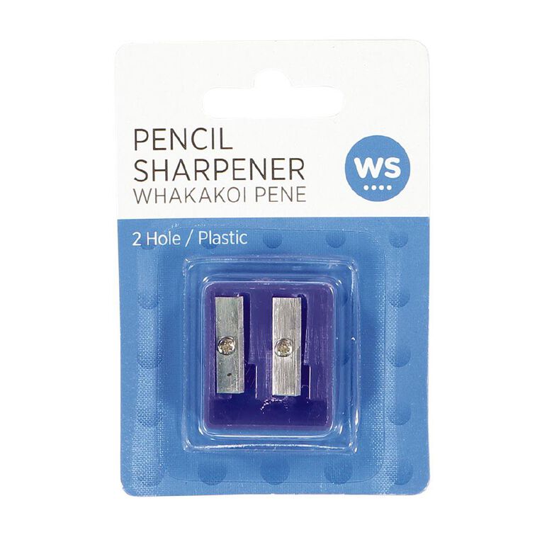 WS Pencil Sharpener 2 Hole Plastic Assorted