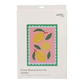 Uniti Craft Adults Fuzzy Diamond Art Kit Lemon