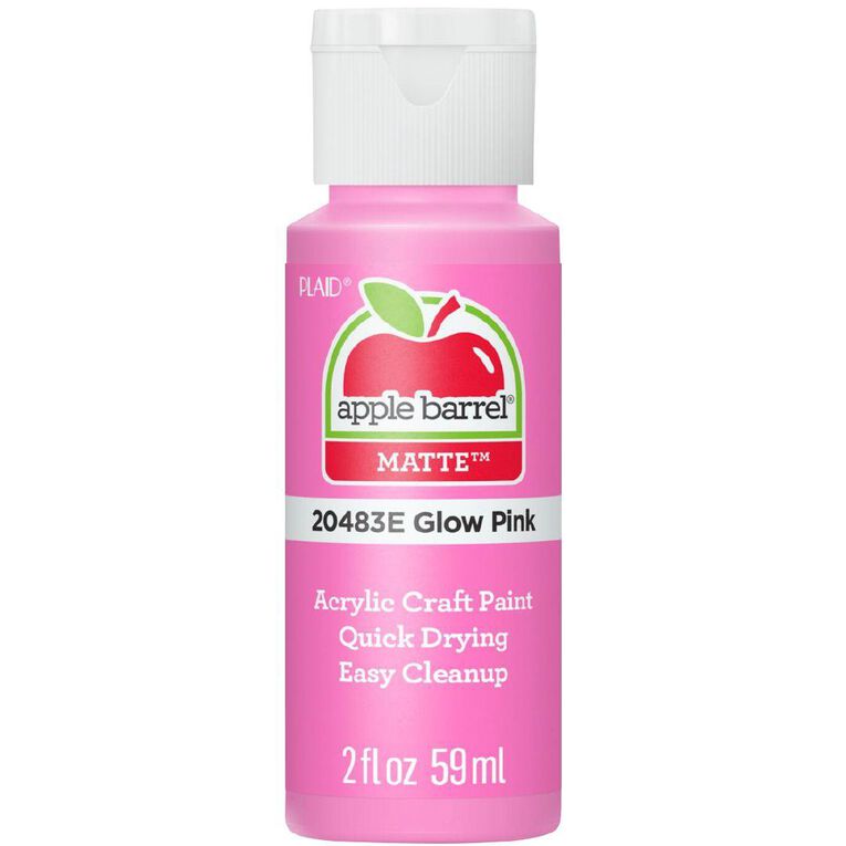 Apple Barrel Acrylic Glow In The Dark Pink 60ml