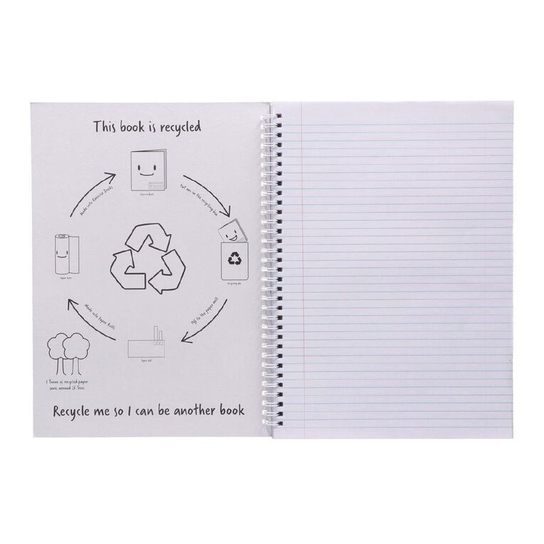 WS Spiral Writing Book 240 Page A4 Wiro Red