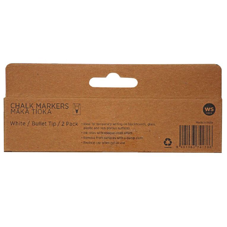 WS Chalk Marker White 2 Pack