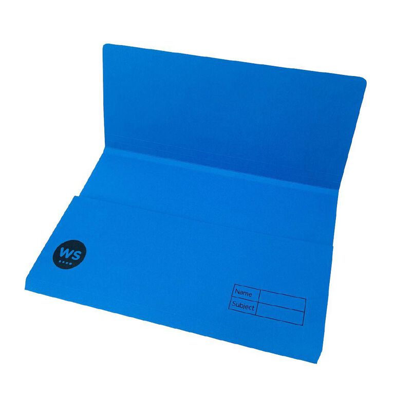WS Manilla Document Wallet Blue Foolscap