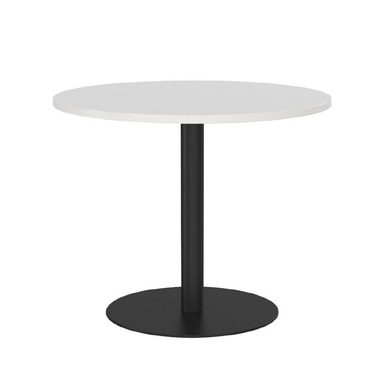 Knights Polo Meeting Table 900 Round White Top