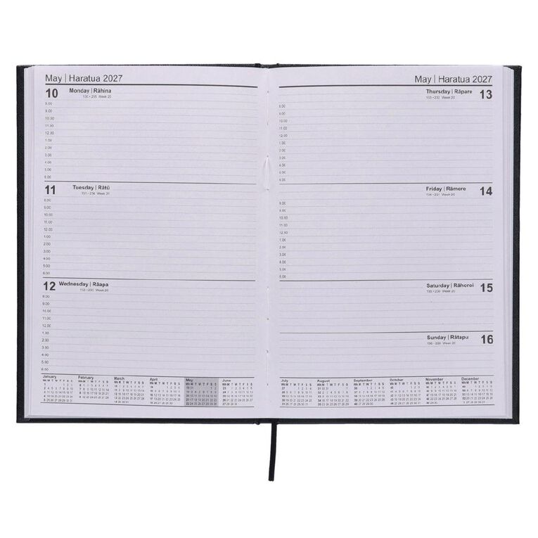 WS 2027 Diary A5 Week to View Black