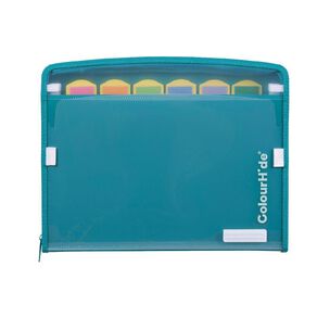 ColourHide Zip it Expanding File Teal Green