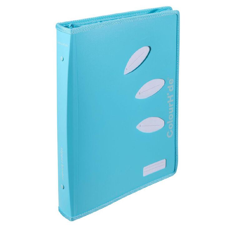 ColourHide Ring Zipper Binder Sky