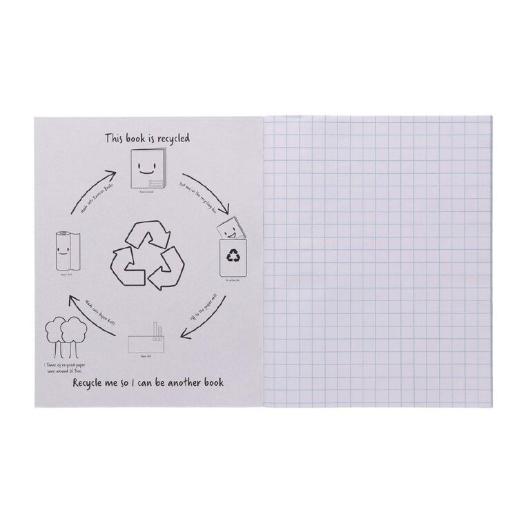 WS Exercise Book 1H4 10mm Quad 28 Leaf Blue