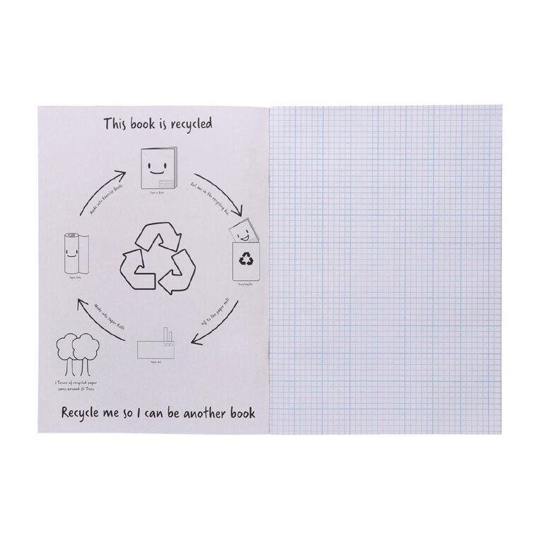 WS Exercise Book 1J8 5mm Quad 36 Leaf Blue