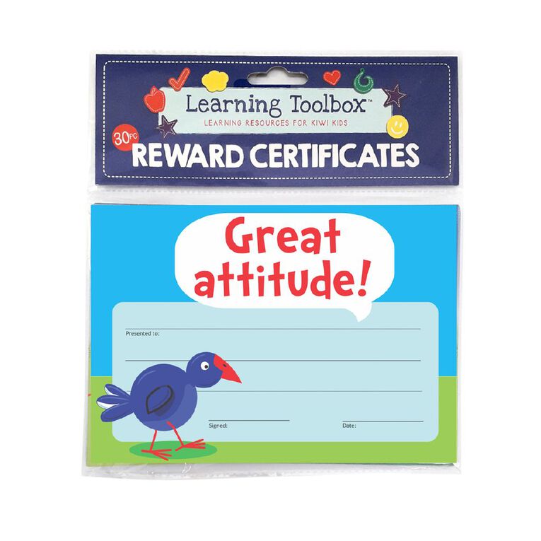 Learning Toolbox Reward Certificates Pukeko 30 Pieces A5