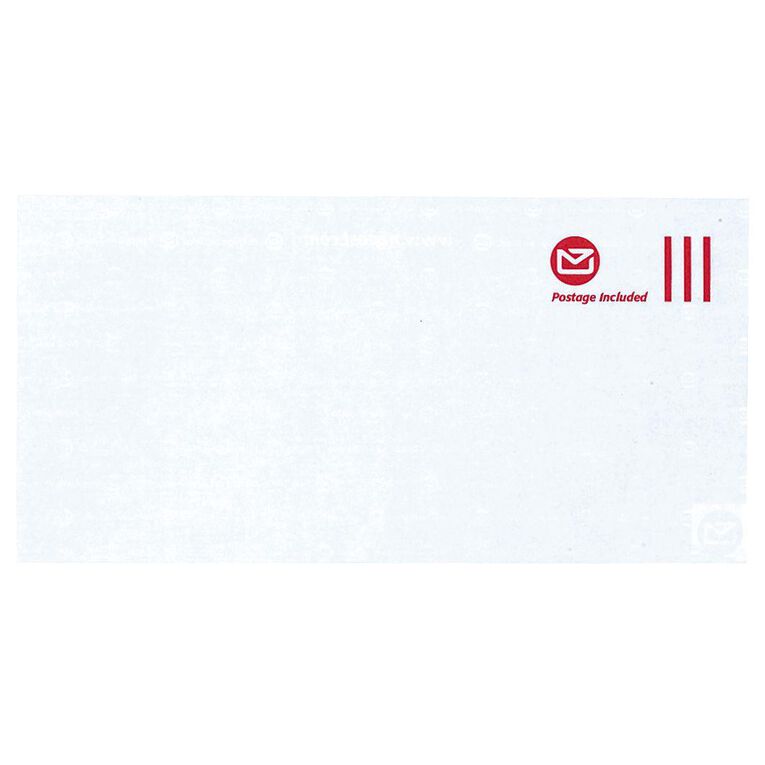 New Zealand Post Prepaid Non Window DLE Envelope 500 Pack White