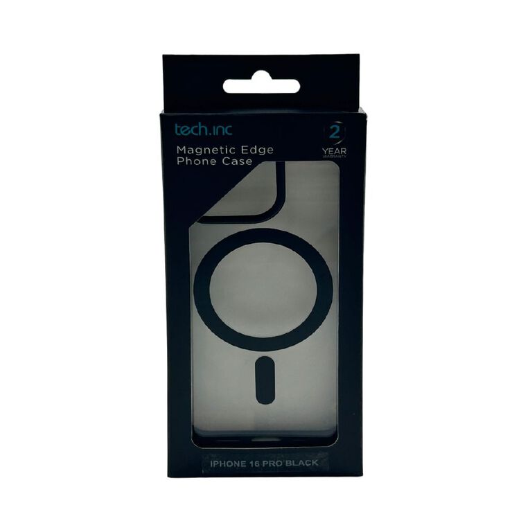 Tech.Inc Clear Magsafe Phone Case For iPhone 16 pro TI00131BL Black