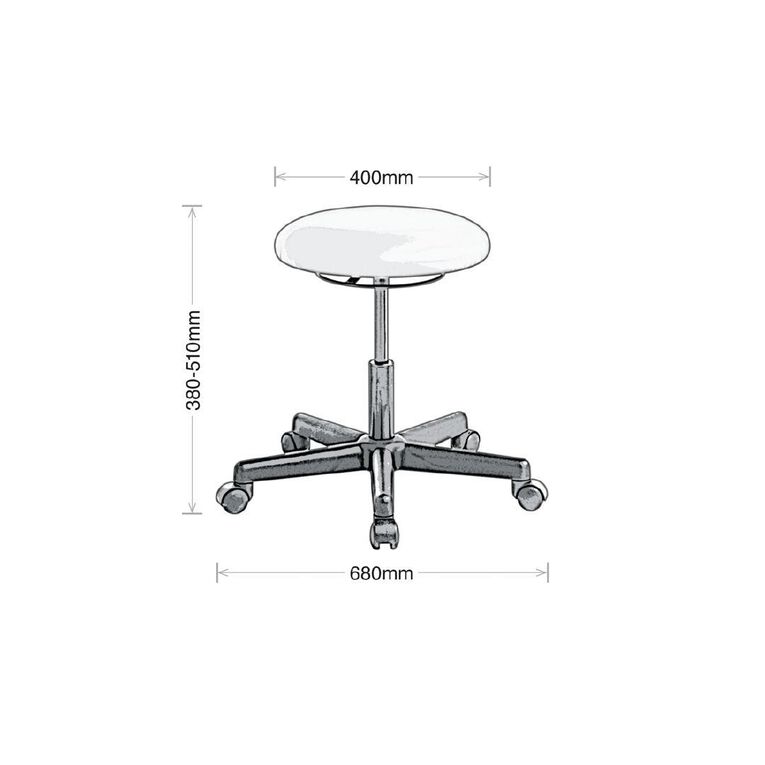 Eden Eden Button Stool Black Vinyl