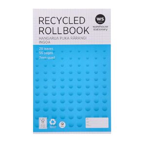 WS Roll Book 330mm x 205mm 7mm Quad 28 Leaf Blue