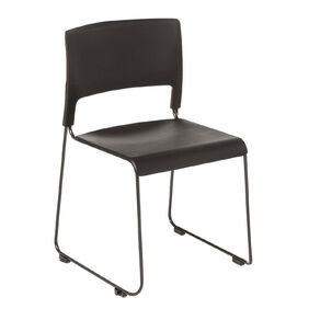 Eden Slim Stacker Chair Black