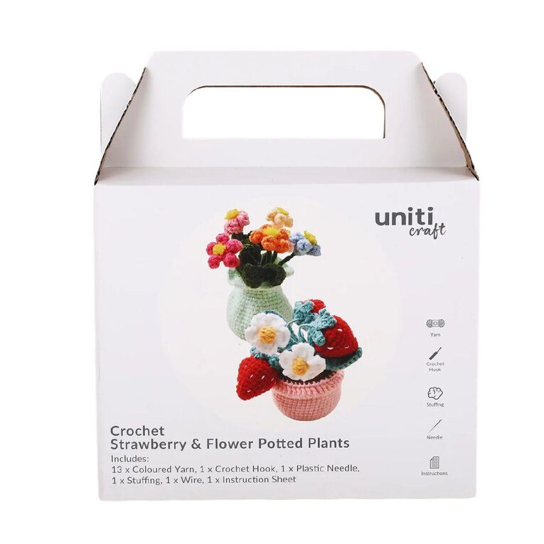 Uniti Craft Adults Crochet Kit Potted Flowers