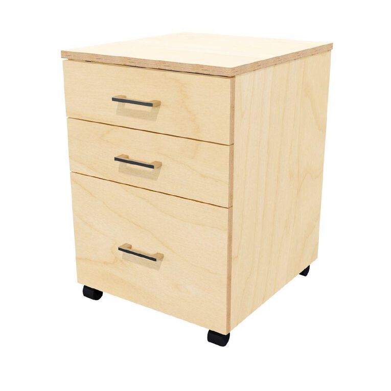 Zealand 3 Drawer Mobile Ply Finish No Lock